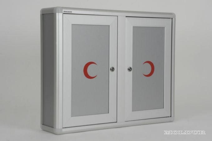 Metal Medicine Cabinet with Lockable Partitions