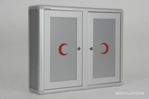 Metal Medicine Cabinet with Lockable Partitions