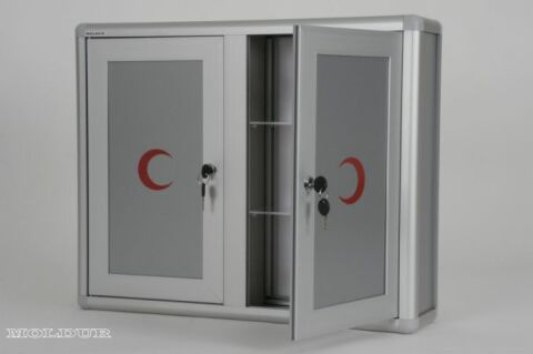 Metal Medicine Cabinet with Lockable Partitions