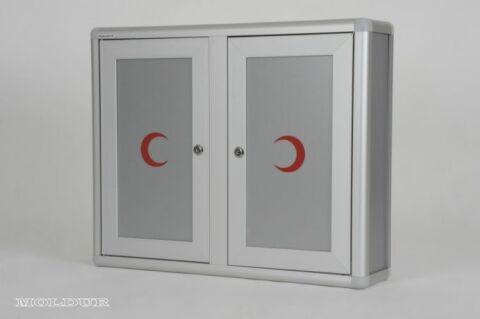Metal Medicine Cabinet with Lockable Partitions