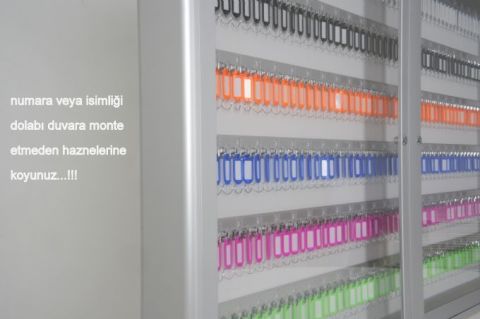 Key Cabinet with 240 Hook Capacity and Number Holder