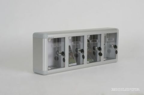 Mobile Phone Locker with 4 Compartments and Name Tag Holder