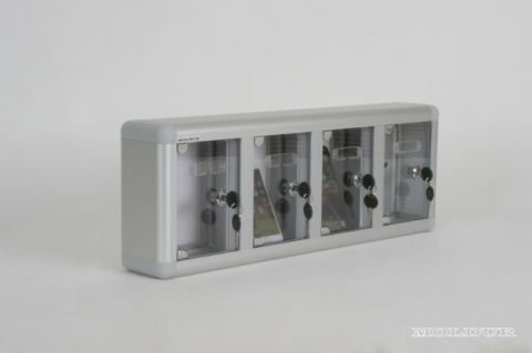 Mobile Phone Locker with 4 Compartments and Name Tag Holder