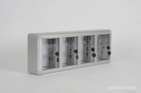 Mobile Phone Locker with 4 Compartments and Name Tag Holder