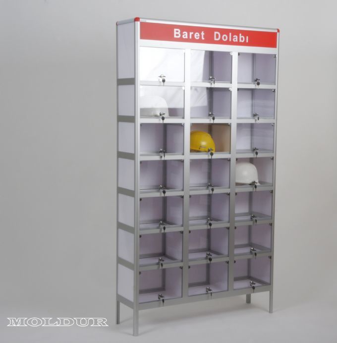 Helmet Cabinet, 21 Lockable Compartments