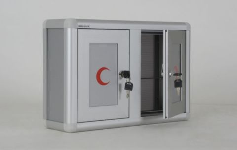 Metal Medicine Cabinet with Lock