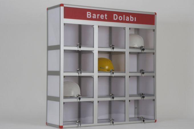 Helmet Cabinet with 12 Compartments