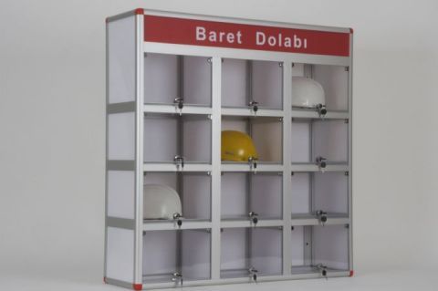 Helmet Cabinet with 12 Compartments