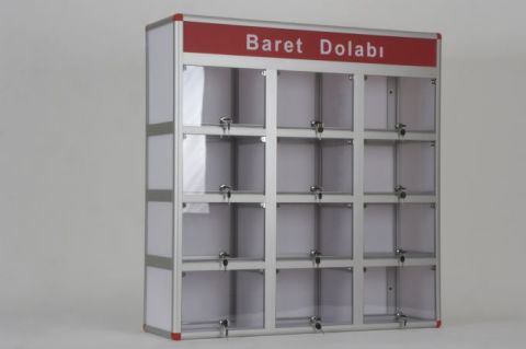 Helmet Cabinet with 12 Compartments