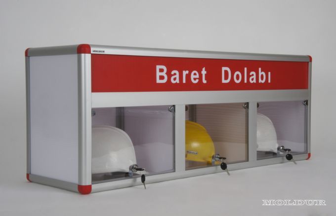 Helmet Cabinet, 3 Compartments