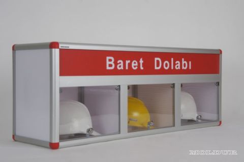 Helmet Cabinet, 3 Compartments