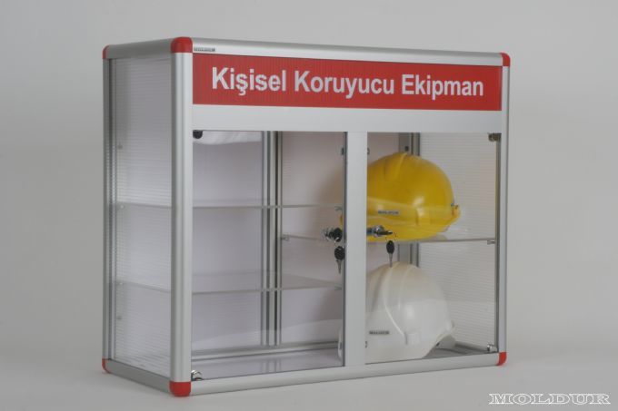 PPE Cabinet with Lock, Adjustable Three Shelves
