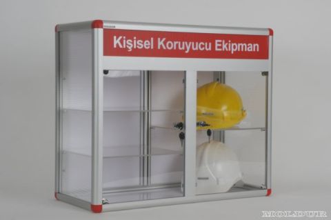 PPE Cabinet with Lock, Adjustable Three Shelves