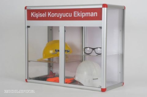 PPE Cabinet with Lock, Adjustable Three Shelves