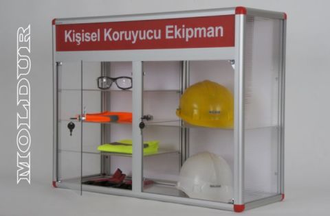 Personal Protective Equipment Cabinet with Lock, Four Shelves
