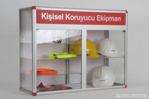Personal Protective Equipment Cabinet with Lock, Four Shelves