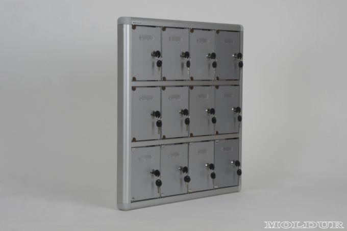 Mobile Phone Locker with 12 Compartments and Name Tag Holder