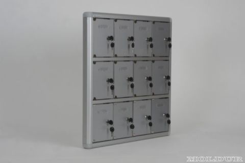 Mobile Phone Locker with 12 Compartments and Name Tag Holder