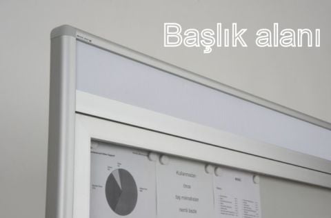 Duyuru Panosu 21 A4 Kapasiteli Bilgi Yazma Yüzeyli
