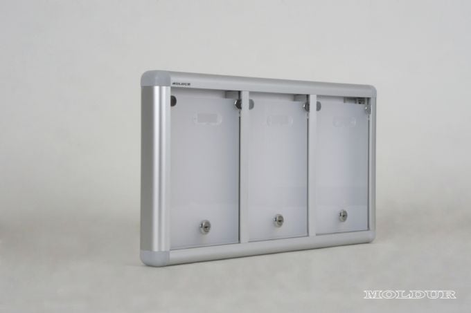 Mailbox with Three Apartment Nameplate Compartments
