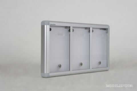 Mailbox with Three Apartment Nameplate Compartments
