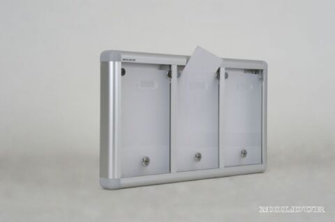 Mailbox with Three Apartment Nameplate Compartments