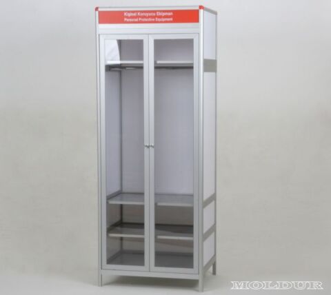 Çift Kapılı Askılıklı Kişisel Koruyucu Donanım Dolabı