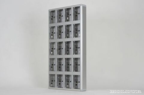 Phone Storage Locker with 20 Compartments and Name Tag Holder