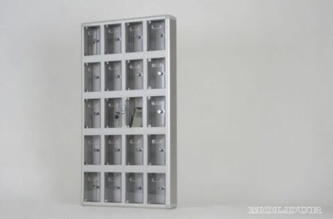 Phone Storage Locker with 20 Compartments and Name Tag Holder