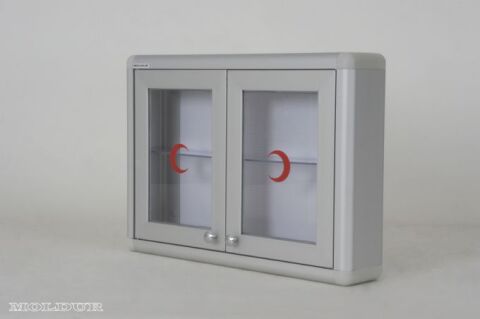 Medicine Cabinet, Double Door, Transparent Plexiglas