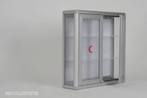 Kare Ecza Dolabı Çift Kapılı Mıknatıslı