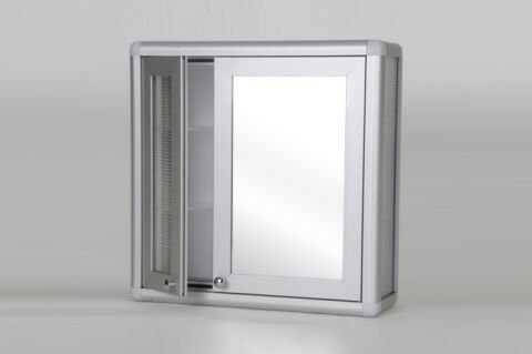 Aynalı banyo dolabı çift kapılı