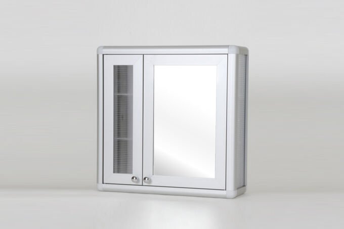 Aynalı banyo dolabı çift kapılı