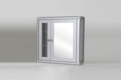 Kare aynalı dolap kulplu