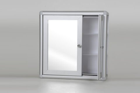 Kare aynalı dolap kulplu