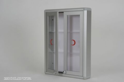 Ecza dolabı mıknatıslı kulplu ayarlanabilir raflı