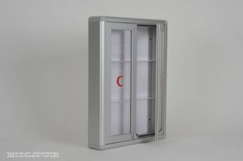 Ecza dolabı mıknatıslı kulplu ayarlanabilir raflı