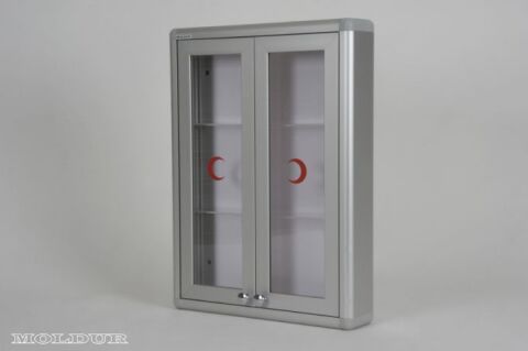 Ecza dolabı mıknatıslı kulplu ayarlanabilir raflı