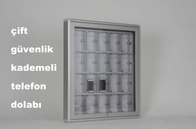 Güvenlik Kademeli Cep telefonu Dolabı 20 Göz