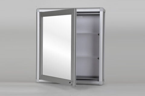 Aynalı banyo dolabı kulplu ve mıknatıslı