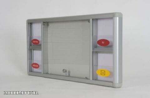 Ortak kullanımlı posta kutusu ve 2 A4 lük apartman duyuru panosu