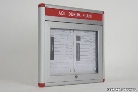 Acil durum duyuru panosu 2 A4 kapasiteli
