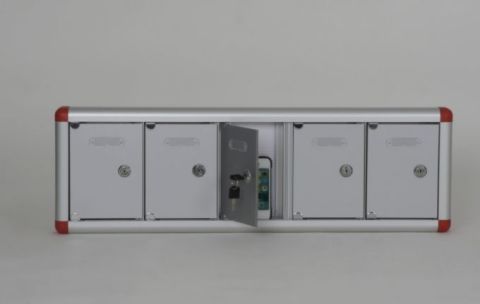 Mobile Phone Locker with Nameplate Compartment and Aluminum Door