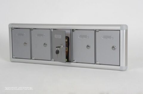 Mobile Phone Locker with Nameplate Compartment and Aluminum Door