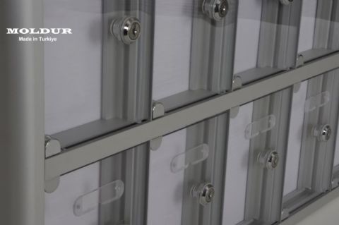 Mobile Phone Locker with 15 Compartments and Transparent Plexiglass Doors