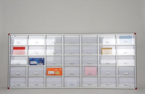 Mailbox Transparent Numbered Apartment 35