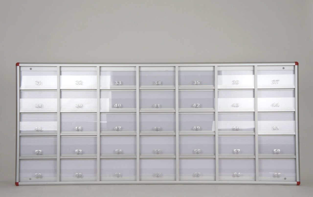 Mailbox Transparent Numbered Apartment 35